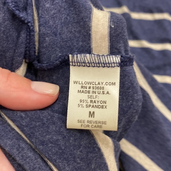 Racerback Blue and White Stripe Maxi Dress - Picture 5 of 6